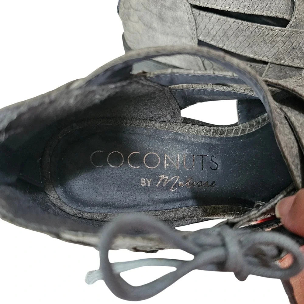 Coconuts by Matisse Lux Shootie Womens Shoes Size‎ 7.5 Gray Back Zip Side Ties